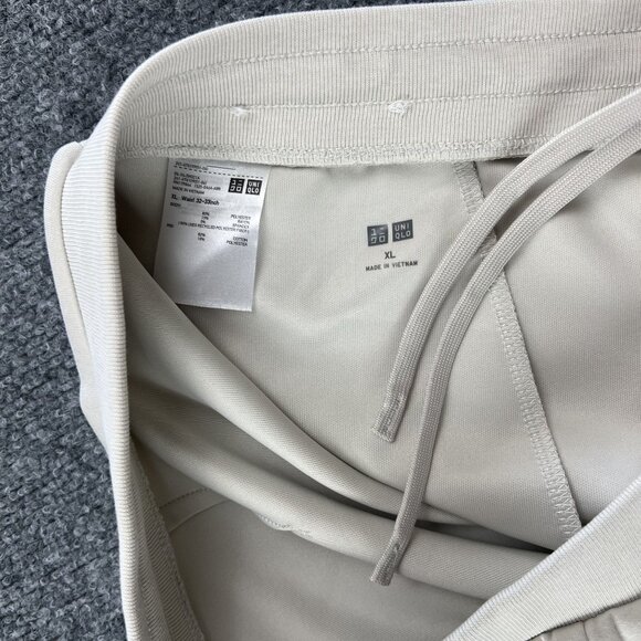 Uniqlo Beige XL Straight-Leg Pants With Pleated Front & Elastic Waist - Picture 1 of 8